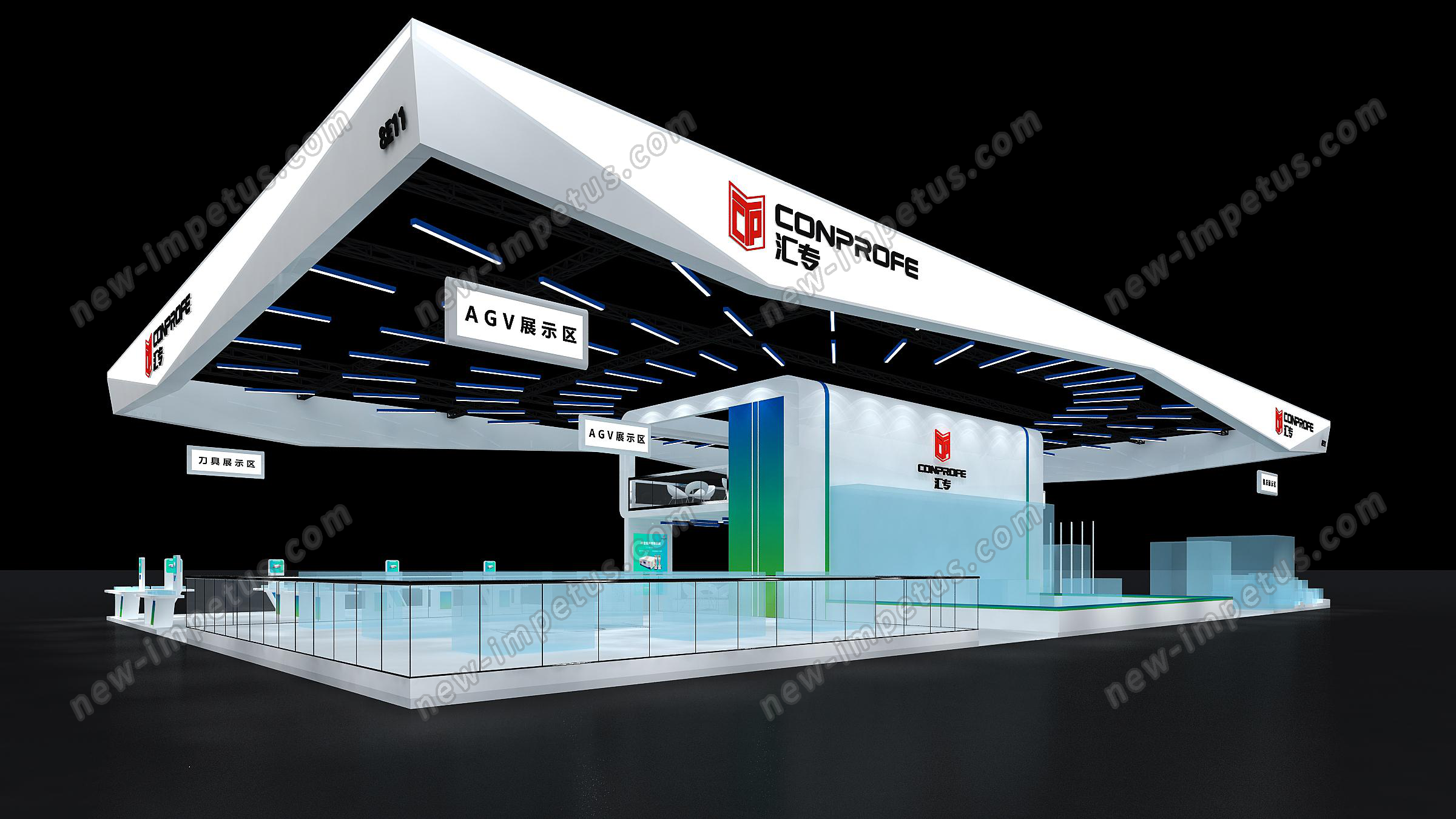 华南工博会-汇专科技-展台设计搭建(图5)