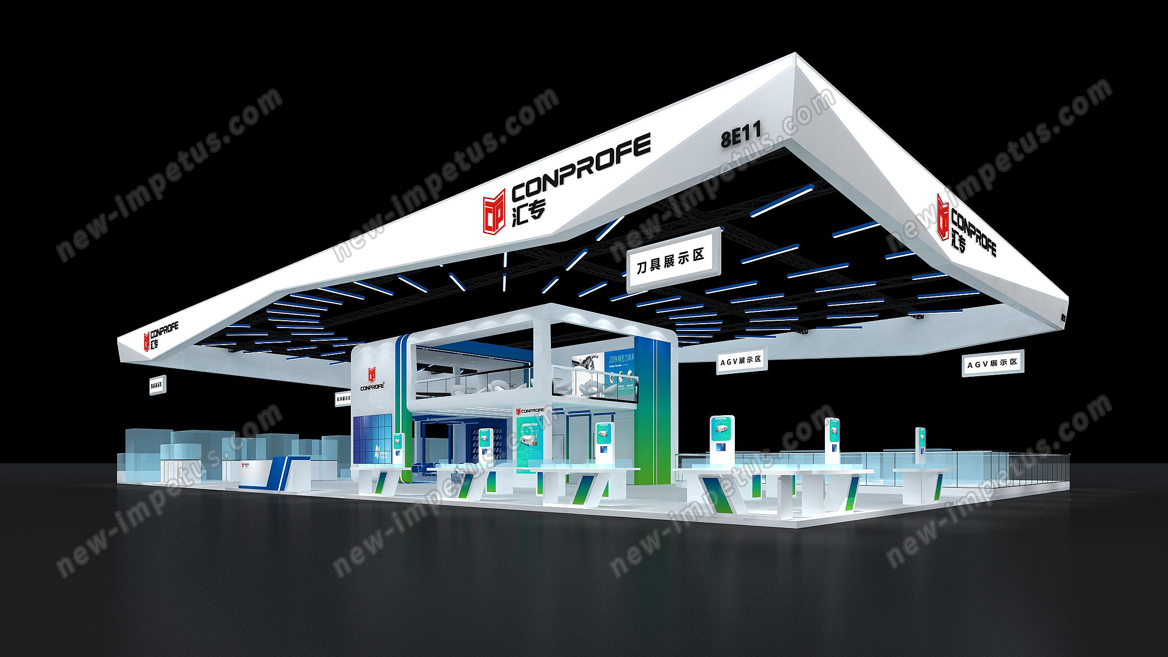 华南工博会-汇专科技-展台设计搭建(图3)