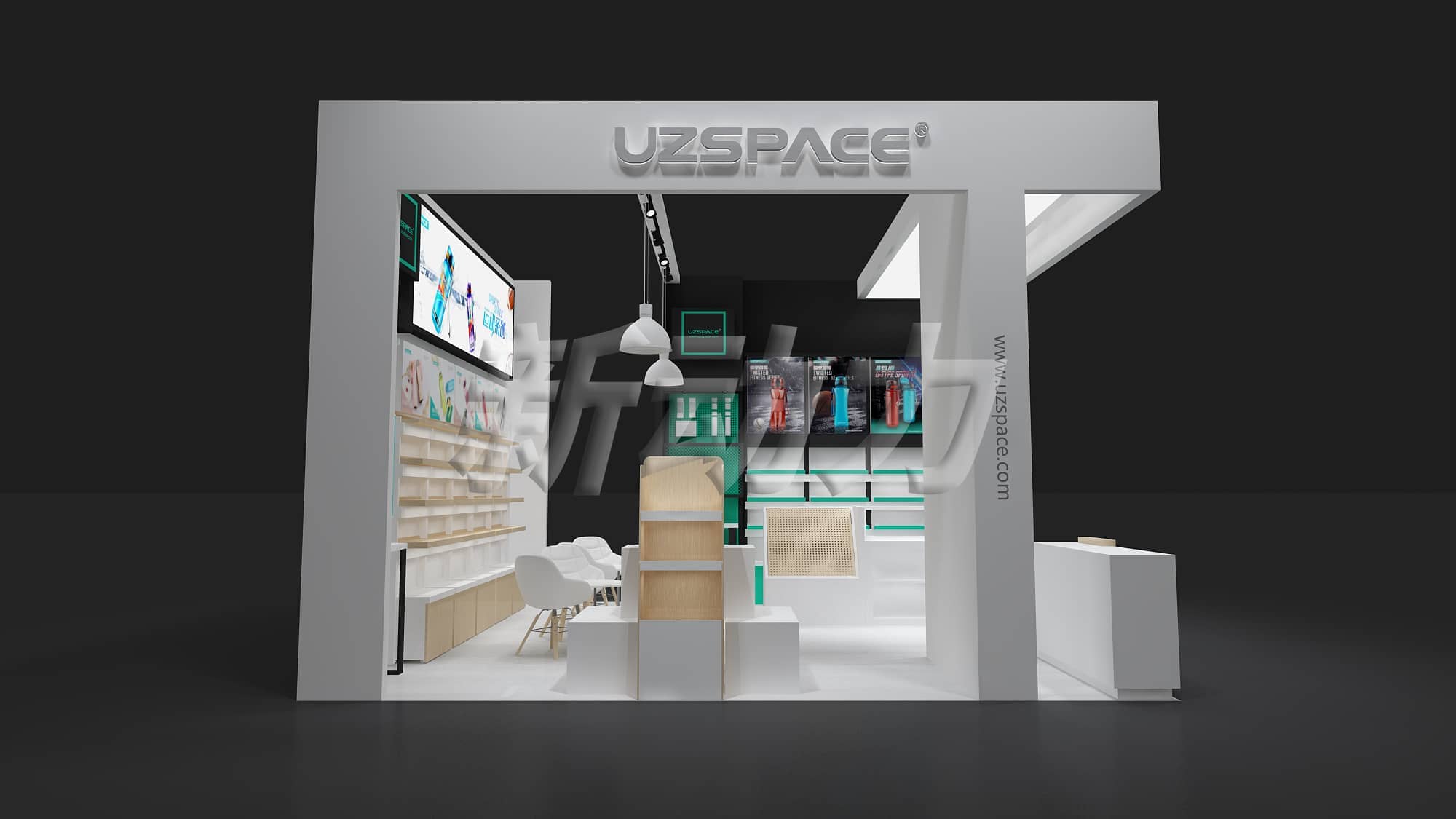 优之水杯礼品展展位设计搭建(图3)