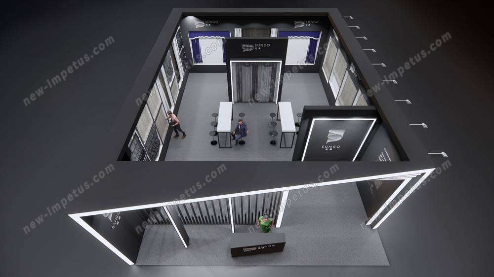 深圳大型展台设计搭建_只有参加展览会的观众才会明白展会的作用,因为展览的目的是为(图1)