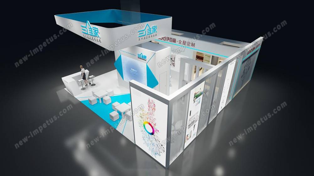 深圳展台会展设计搭建公司_特装展位搭建都会很注重灯光装饰,尤其是灯光色彩和亮度,(图1)
